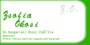 zsofia okosi business card